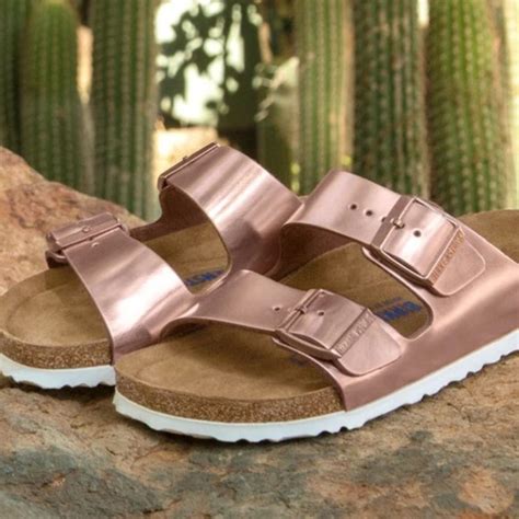 rose gold birkenstocks
